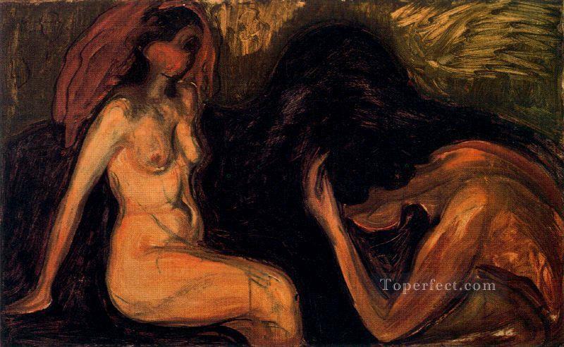 hombre y mujer 1898 Edvard Munch Pintura al óleo